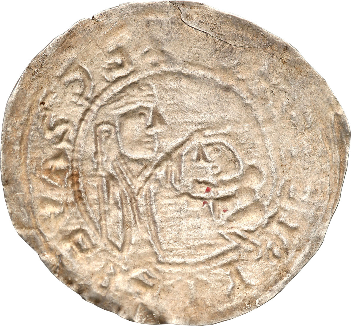 Bolesław III Krzywousty. Brakteat absolucyjny, po 1113 r. Kraków lub Gniezno
